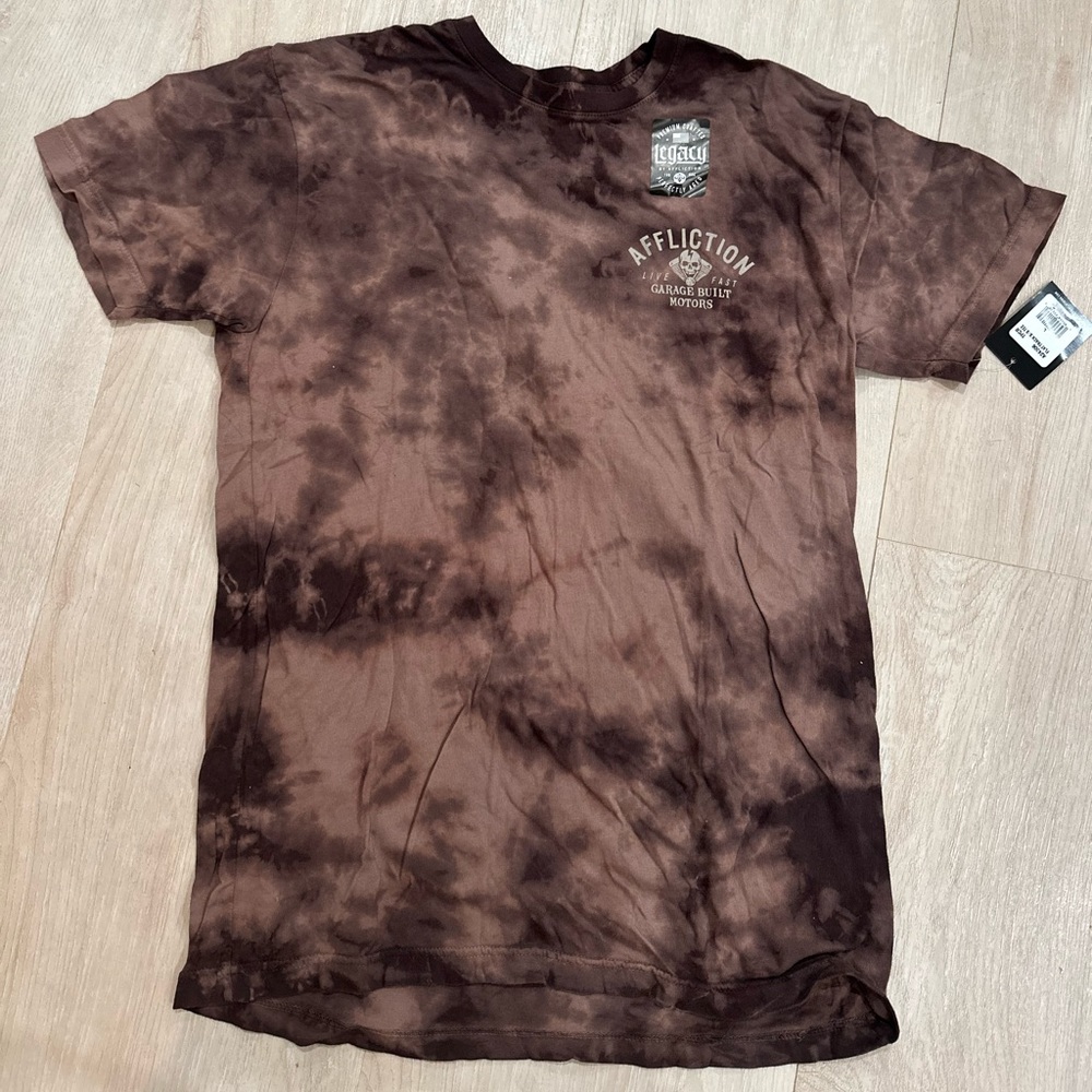 NWT- LARGE AFFLICTION FLAT TRACK SHORT SLEEVE TEE